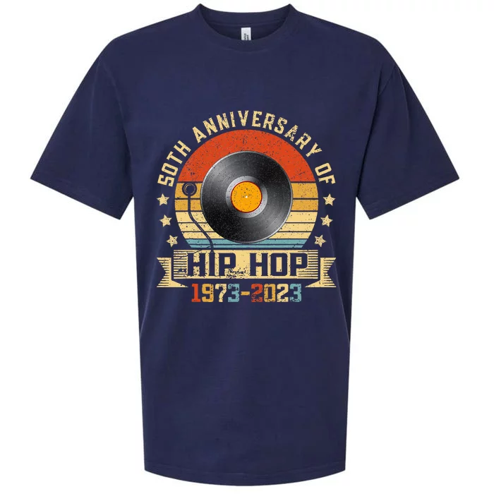 50 Years Of Hip Hop 50th Anniversary Retro Graffiti Sueded Cloud Jersey T-Shirt