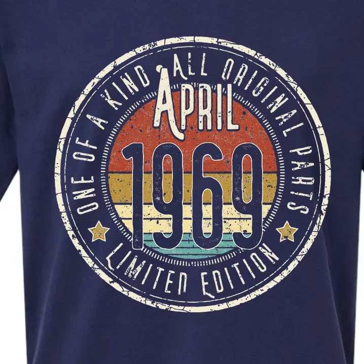 54 Year Old April 1969 Limited Edition 54th Birthday Sueded Cloud Jersey T-Shirt