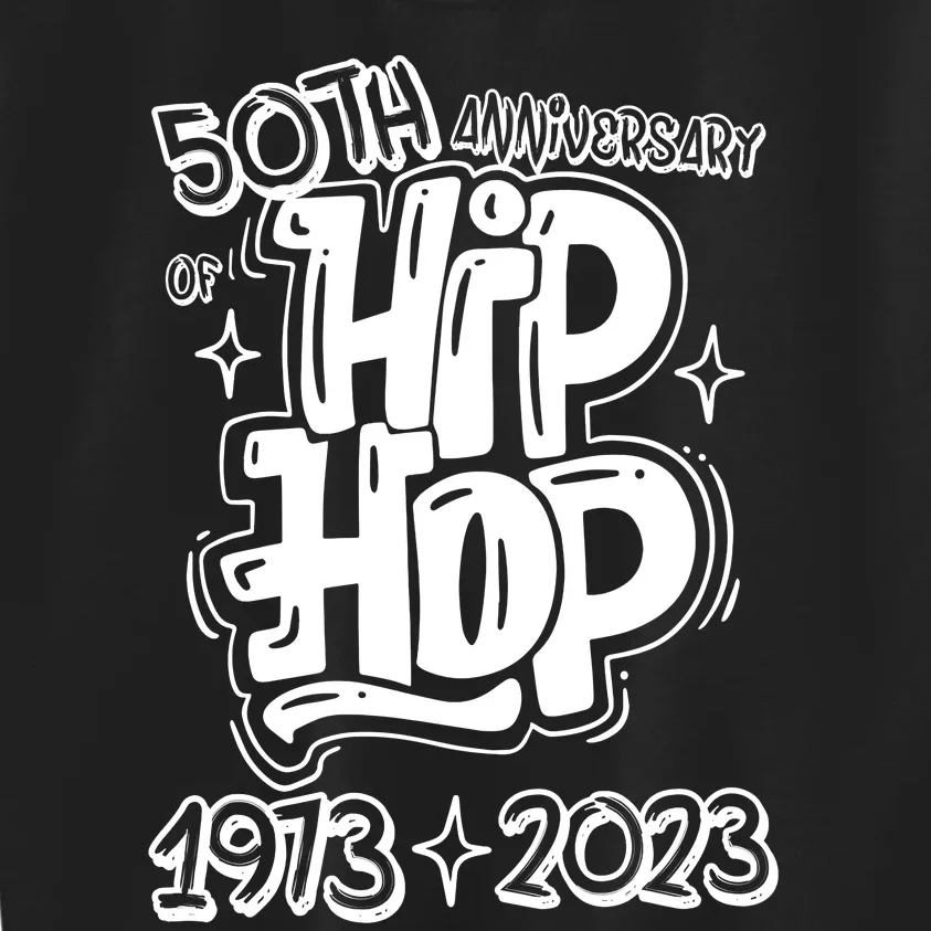 50 Years Old 50th Anniversary Of Hip Hop Graffiti Hip Hop Kids Sweatshirt