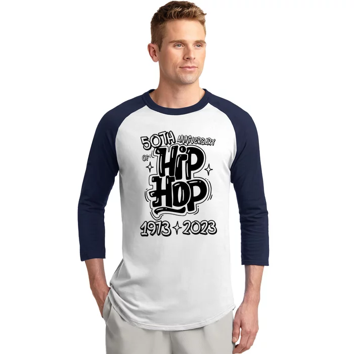 50 Years Old 50th Anniversary Of Hip Hop Graffiti Hip Hop Baseball Sleeve Shirt