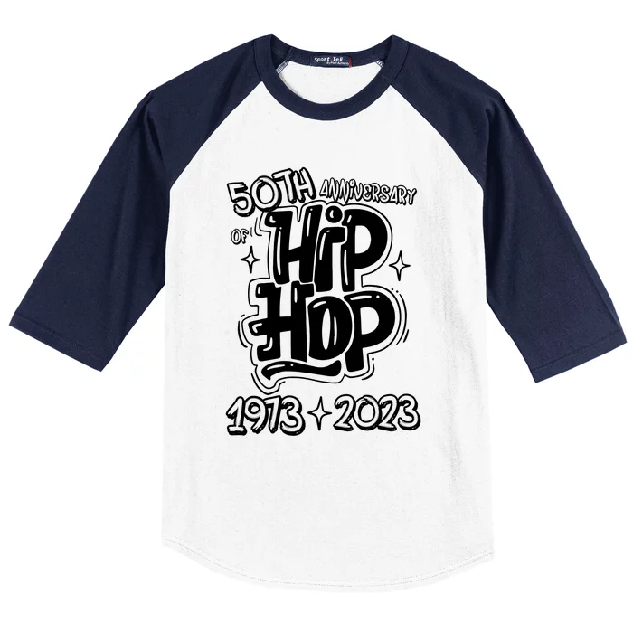 50 Years Old 50th Anniversary Of Hip Hop Graffiti Hip Hop Baseball Sleeve Shirt