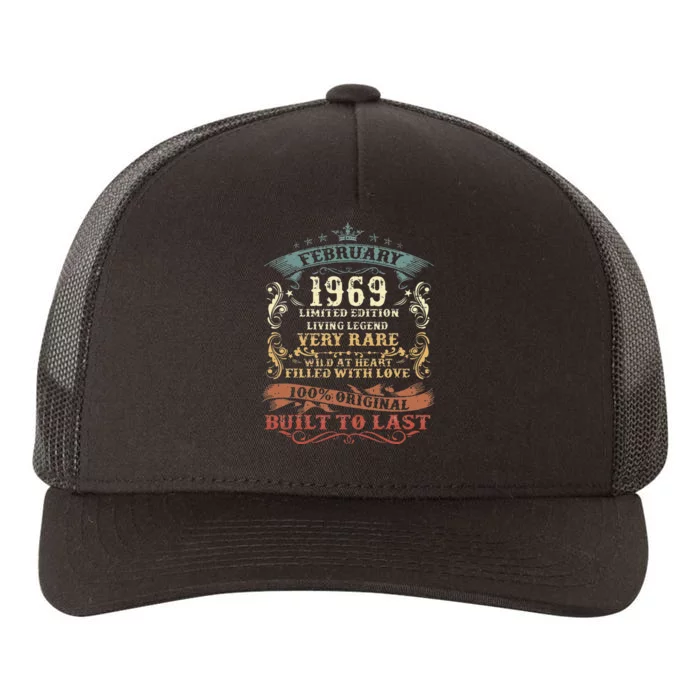 54 Year Old Awesome Since February 1969 54th Birthday Gift Yupoong Adult 5-Panel Trucker Hat