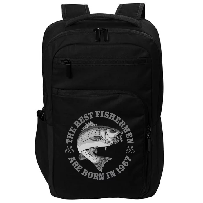 56 Year Old Fisherman Fishing 1967 56th Birthday Gift Impact Tech Backpack