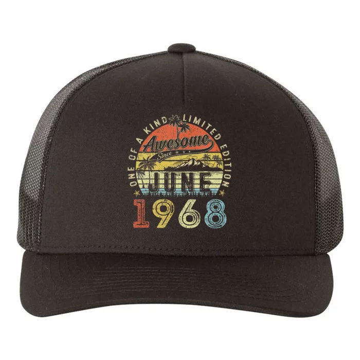 55 Year Old Awesome Since June 1968 55th Birthday Yupoong Adult 5-Panel Trucker Hat