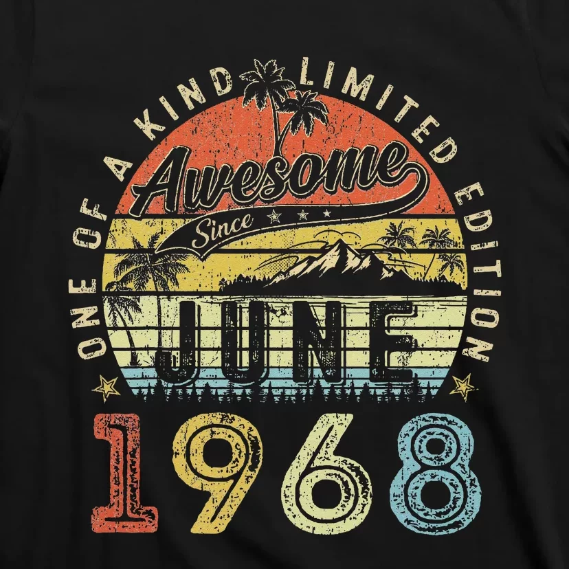 55 Year Old Awesome Since June 1968 55th Birthday T-Shirt