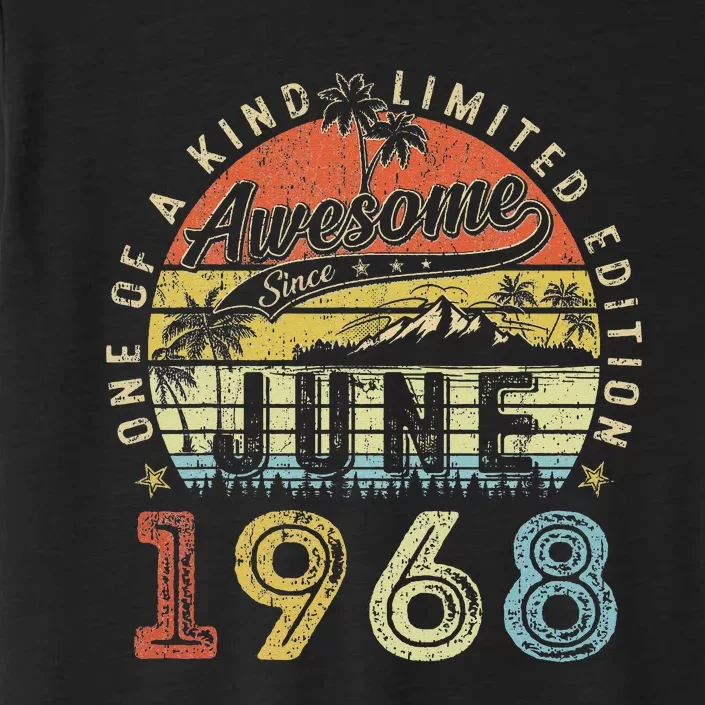 55 Year Old Awesome Since June 1968 55th Birthday ChromaSoft Performance T-Shirt