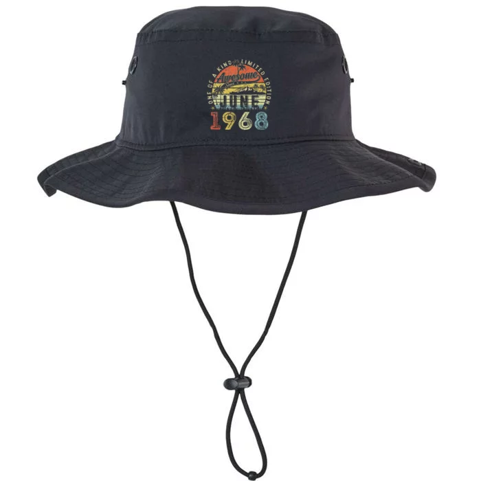 55 Year Old Awesome Since June 1968 55th Birthday Legacy Cool Fit Booney Bucket Hat