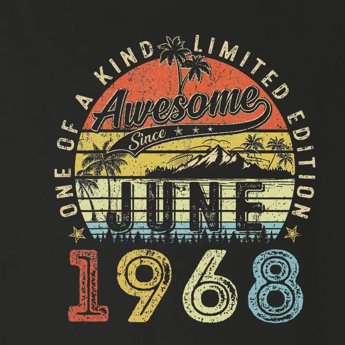 55 Year Old Awesome Since June 1968 55th Birthday Toddler Long Sleeve Shirt