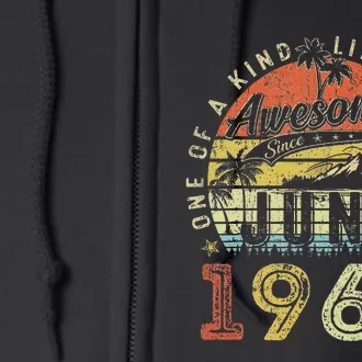 55 Year Old Awesome Since June 1968 55th Birthday Full Zip Hoodie