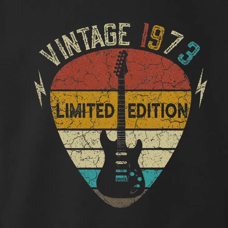 50 Years Old Gift Vintage 1973 Guitar Player 50th Birthday Toddler Hoodie