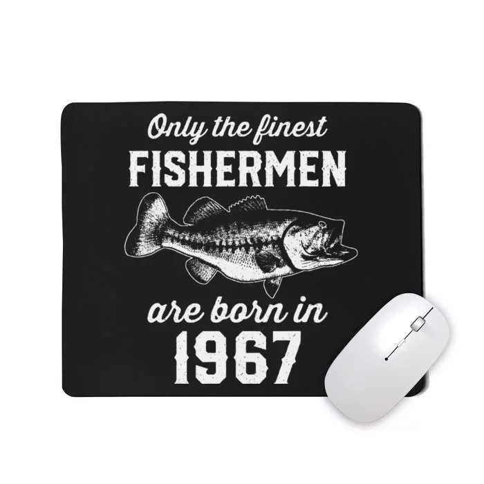 56 Year Old Fisherman Fishing 1967 56th Birthday Mousepad