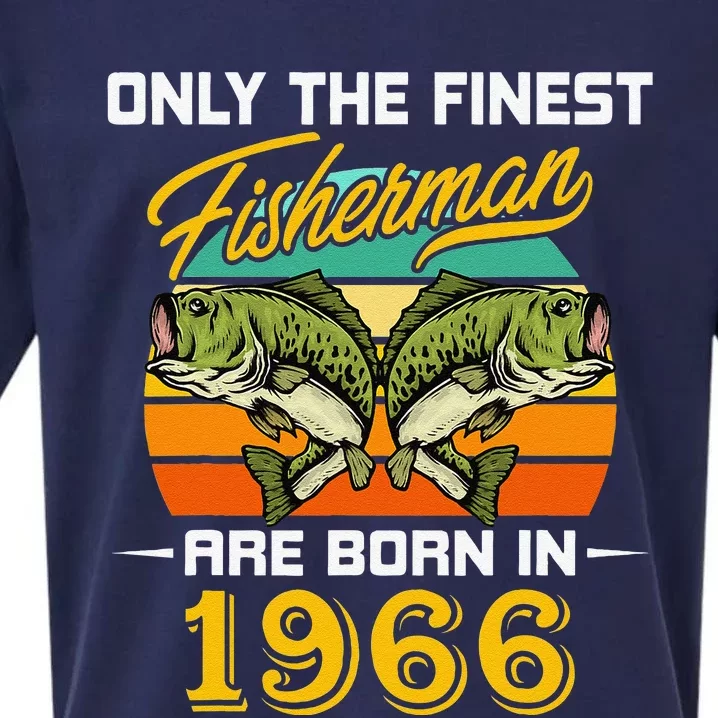 56 Years Old Fisherman Born In 1966 Funny 56th Birthday Sueded Cloud Jersey T-Shirt