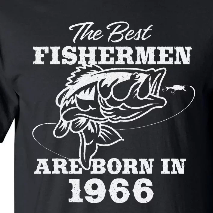 57 Year Old Fisherman Fishing 1966 57th Birthday Gift Tall T-Shirt