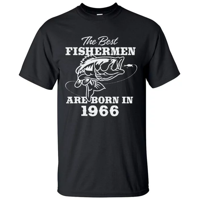 57 Year Old Fisherman Fishing 1966 57th Birthday Gift Tall T-Shirt