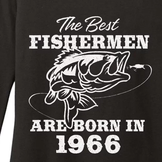 57 Year Old Fisherman Fishing 1966 57th Birthday Gift Womens CVC Long Sleeve Shirt