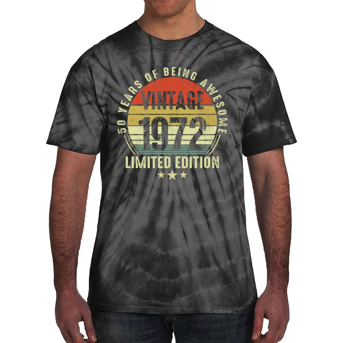 50 Year Old Vintage 1972 Limited Edition Funny 50th Birthday Gift Ideas Tie-Dye T-Shirt