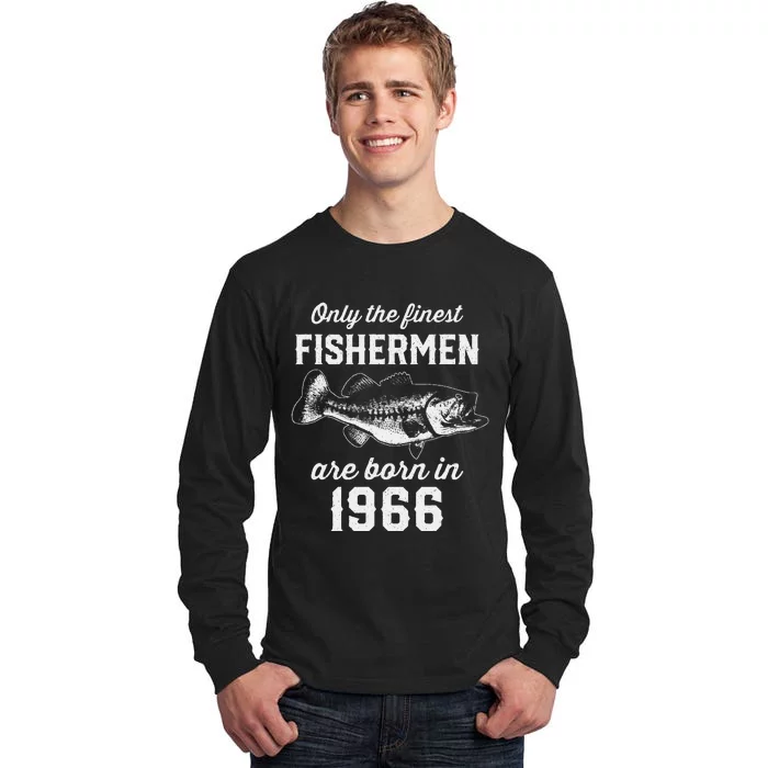 57 Year Old Fisherman Fishing 1966 57th Birthday Tall Long Sleeve T-Shirt