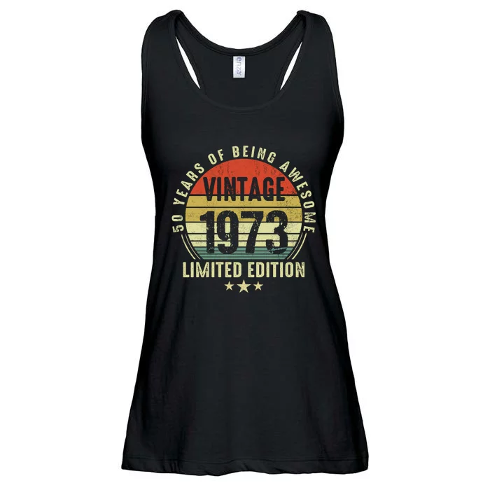 50 Year Old Vintage 1973 Limited Edition 50th Birthday Gift Ideas Ladies Essential Flowy Tank