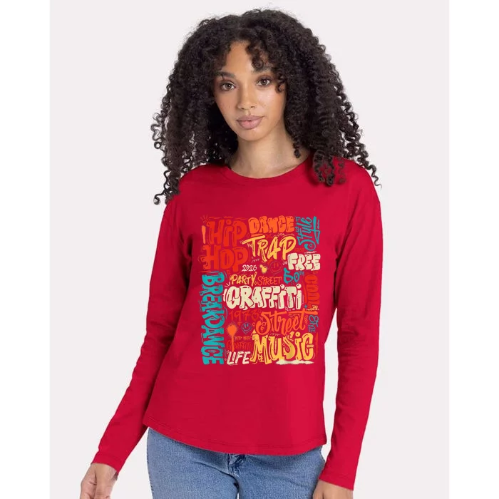 50 Years Old 50th Anniversary Of Hip Hop Graffiti Hip Hop Womens Cotton Relaxed Long Sleeve T-Shirt