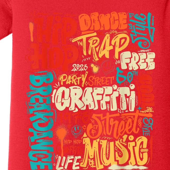 50 Years Old 50th Anniversary Of Hip Hop Graffiti Hip Hop Baby Bodysuit