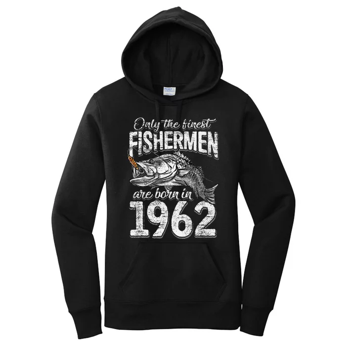 59 Years Old Fisherman Born In 1962 Fisherman 59th Birthday Women's Pullover Hoodie