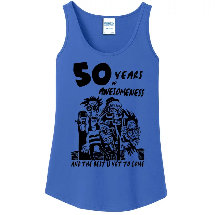 50 Years Of Awesomeness Ladies Essential Tank