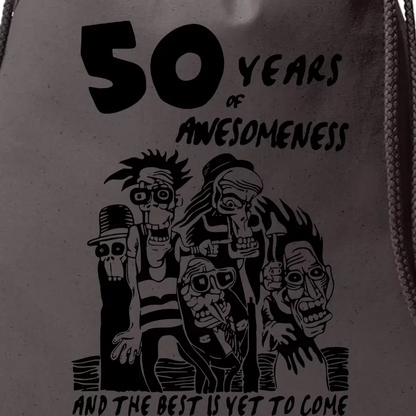 50 Years Of Awesomeness Drawstring Bag