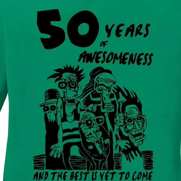 50 Years Of Awesomeness Ladies Long Sleeve Shirt