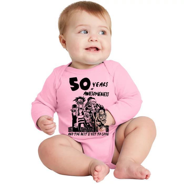 50 Years Of Awesomeness Baby Long Sleeve Bodysuit