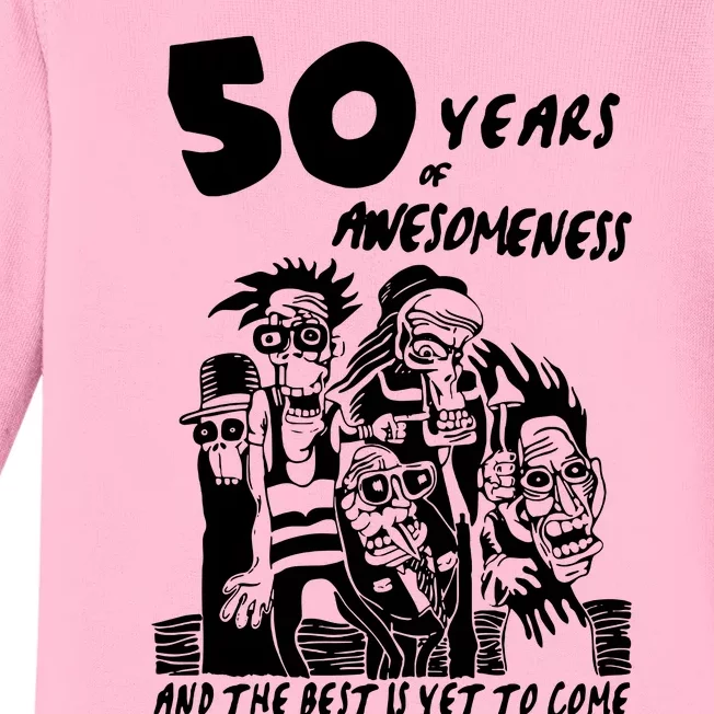 50 Years Of Awesomeness Baby Long Sleeve Bodysuit