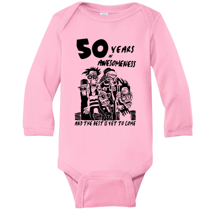 50 Years Of Awesomeness Baby Long Sleeve Bodysuit