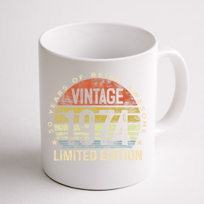 50 Year Old Gifts Vintage 1974 Limited Edition 50th Birthday Front & Back Coffee Mug