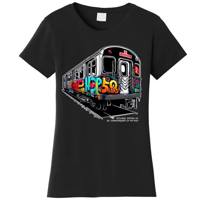 50 Years Of Hiphop Bronxsubway Graffiti 50th Anniversary Women's T-Shirt