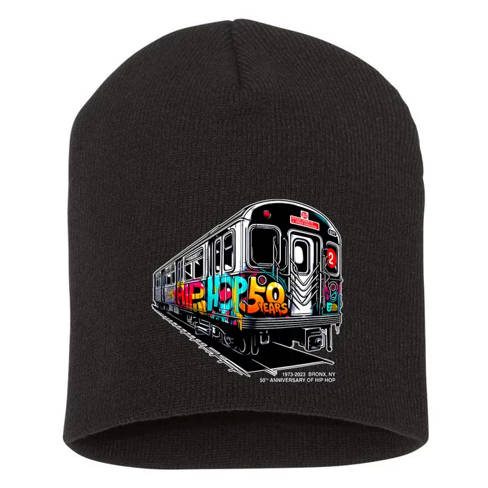 50 Years Of Hiphop Bronxsubway Graffiti 50th Anniversary Short Acrylic Beanie