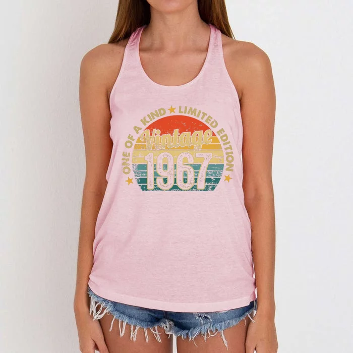 55 Years Old Vintage 1967 Limited Edition 55th Women's Knotted Racerback Tank