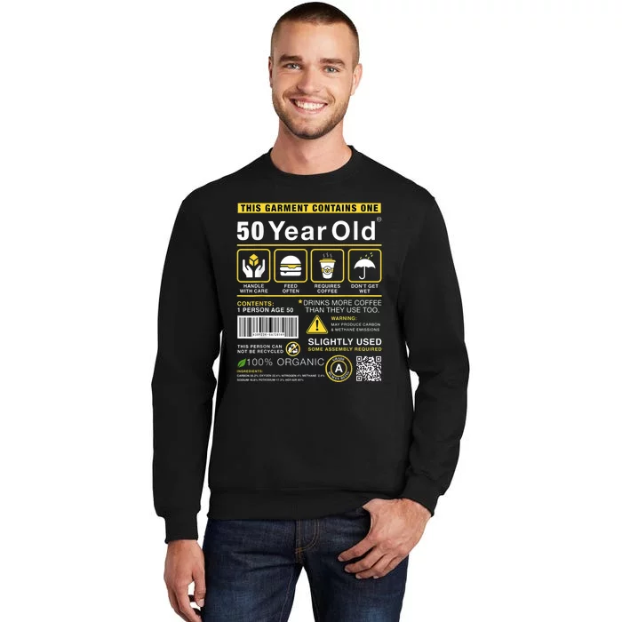 50 Year Old Package Contains Funny 50th Birthday Humor Sweatshirt