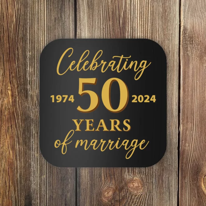 50 Years Of Marriage 1974 50th Wedding Anniversary Coaster