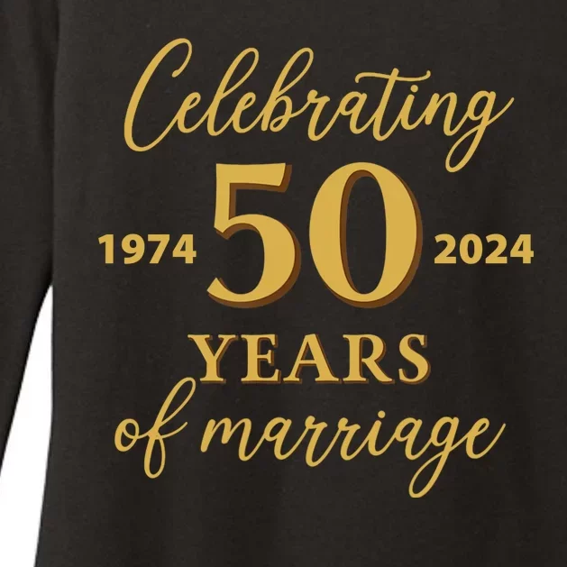 50 Years Of Marriage 1974 50th Wedding Anniversary Womens CVC Long Sleeve Shirt