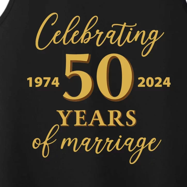 50 Years Of Marriage 1974 50th Wedding Anniversary Performance Tank