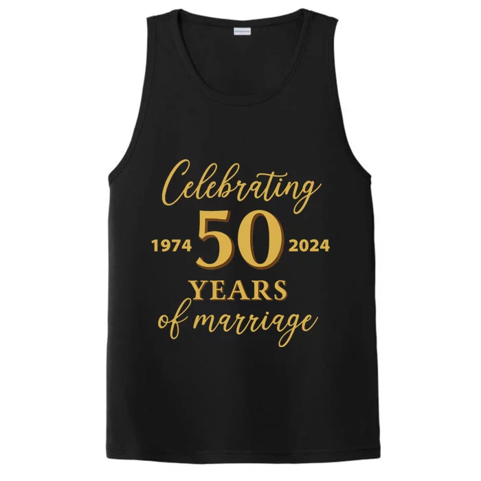 50 Years Of Marriage 1974 50th Wedding Anniversary Performance Tank