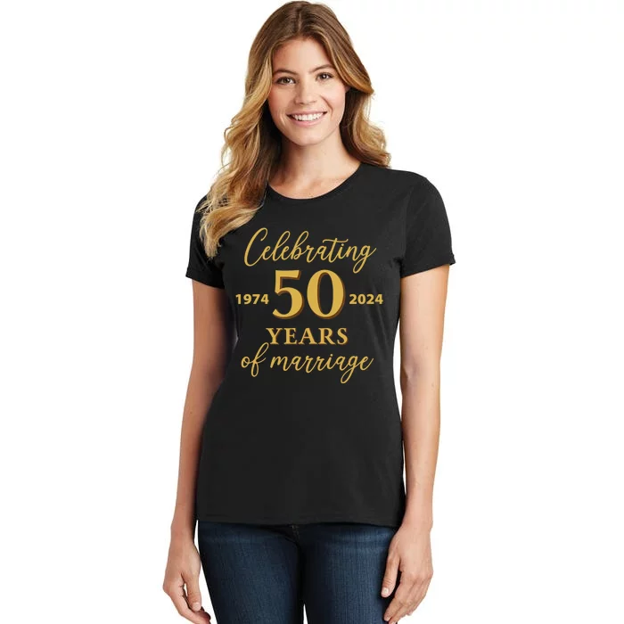 50 Years Of Marriage 1974 50th Wedding Anniversary Women's T-Shirt