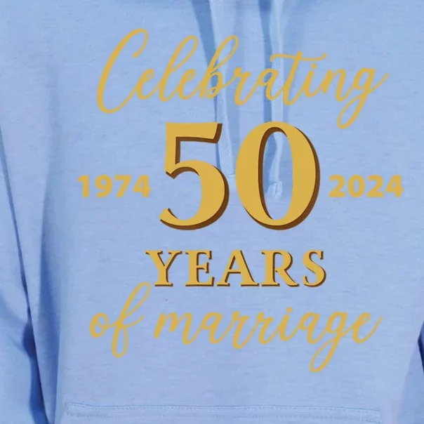 50 Years Of Marriage 1974 50th Wedding Anniversary Unisex Surf Hoodie