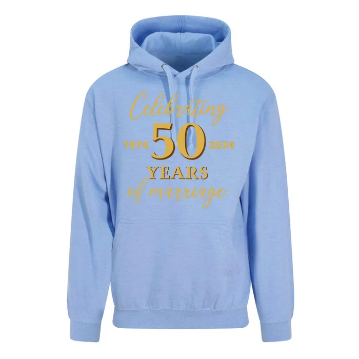 50 Years Of Marriage 1974 50th Wedding Anniversary Unisex Surf Hoodie