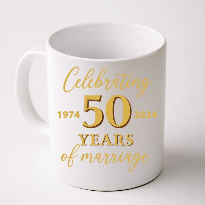 50 Years Of Marriage 1974 50th Wedding Anniversary Front & Back Coffee Mug