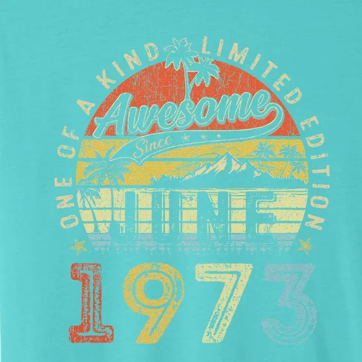 50 Year Old Awesome Since June 1973 50th Birthday (2) ChromaSoft Performance T-Shirt