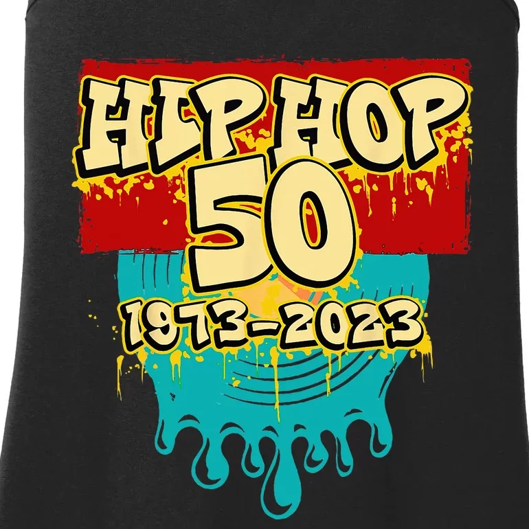 50 Years Of Hip Hop 50th Anniversary Celebration Vinyl Ladies Essential Tank