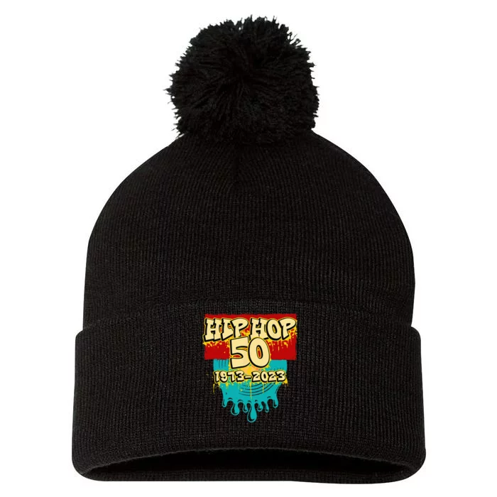 50 Years Of Hip Hop 50th Anniversary Celebration Vinyl Pom Pom 12in Knit Beanie