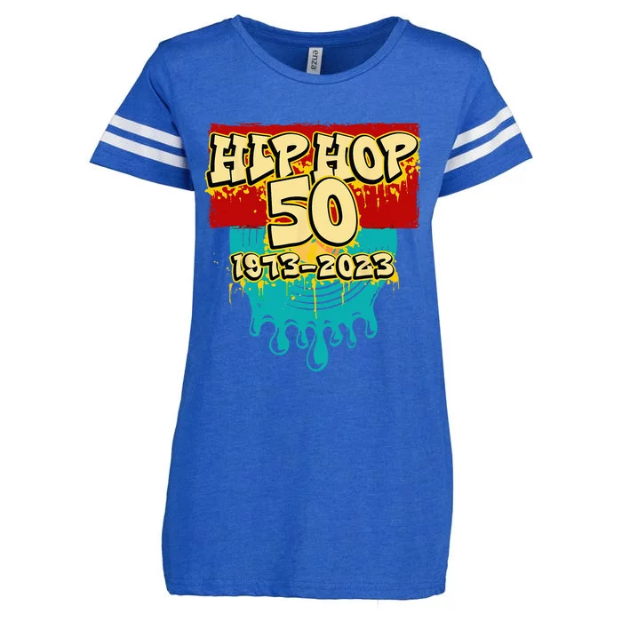 50 Years Of Hip Hop 50th Anniversary Celebration Vinyl Enza Ladies Jersey Football T-Shirt