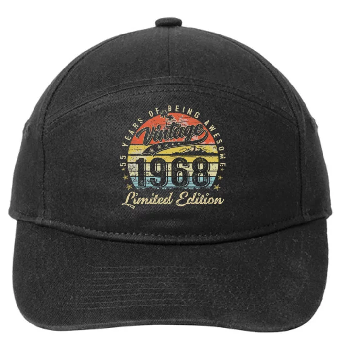 55 Year Old Gifts Vintage 1968 Limited Edition 55th Birthday 7-Panel Snapback Hat