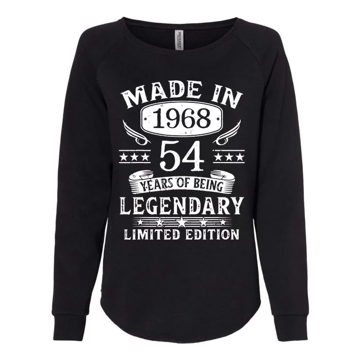 54 Years Old Made In 1968 Shirt 54th Birthday Gift Womens California Wash Sweatshirt